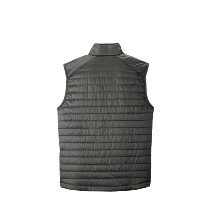 BRO Lightweight Insulated Puffer Vest in Graphite – back view