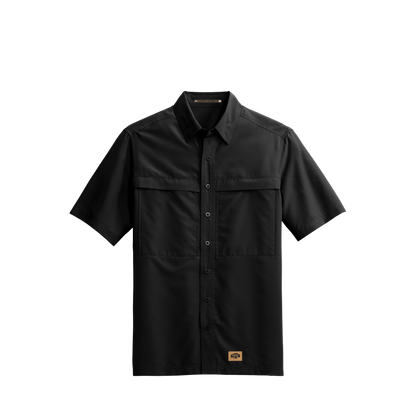 BRO Short Sleeve Daybreak UV Vented Shirt in Black – front view