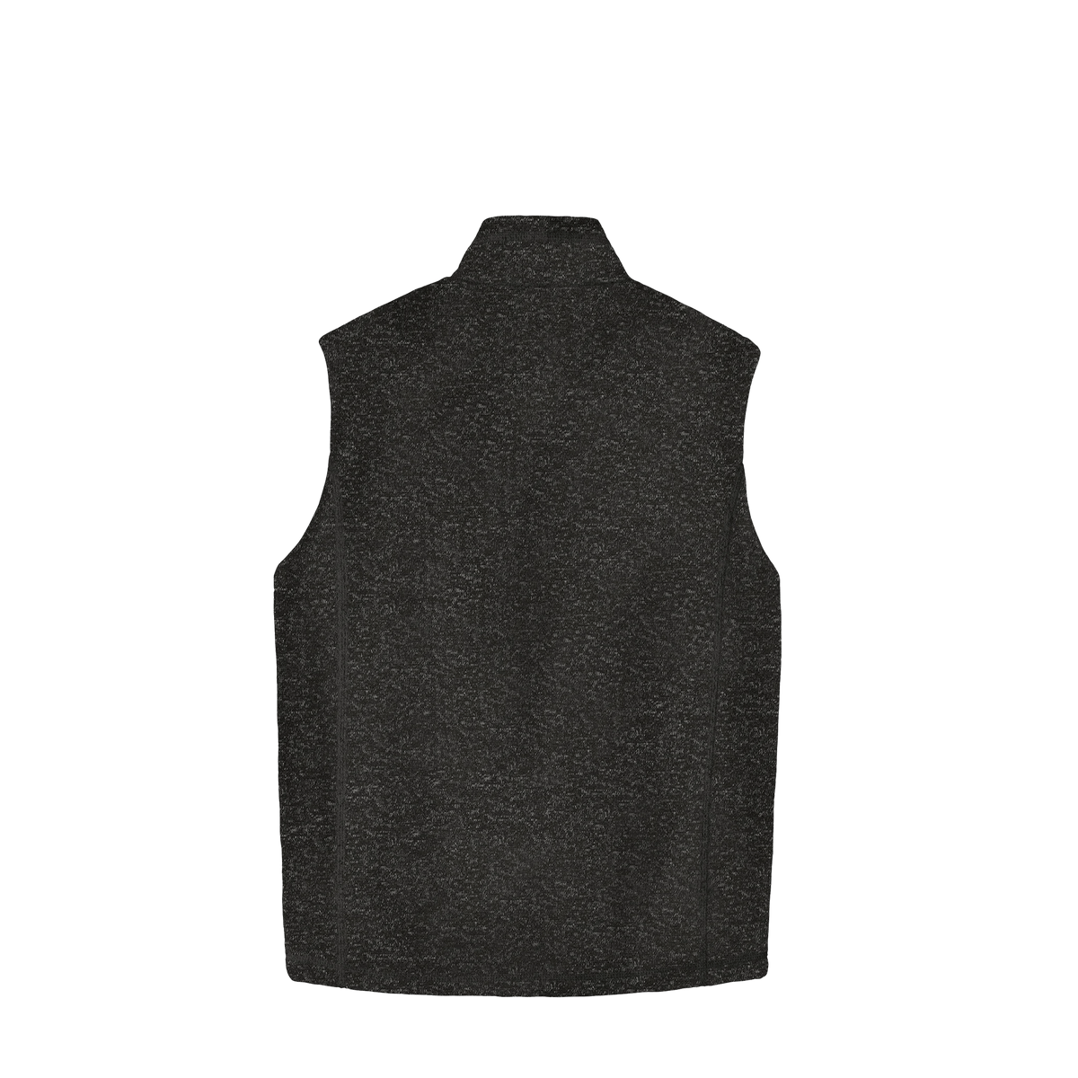 BRO Sweater Fleece Vest in Heather Black – back view
