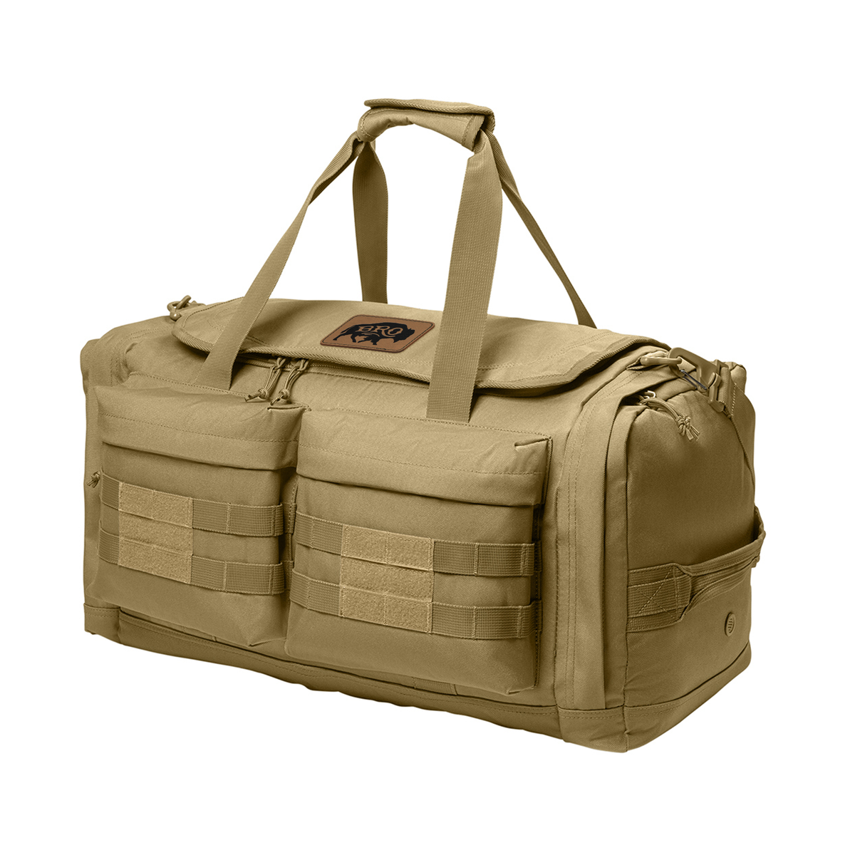 BRO Tactical Duffle Bag in Coyote Brown – side view