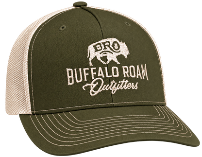 BRO Embroidered Logo Trucker Hat in BRO Green