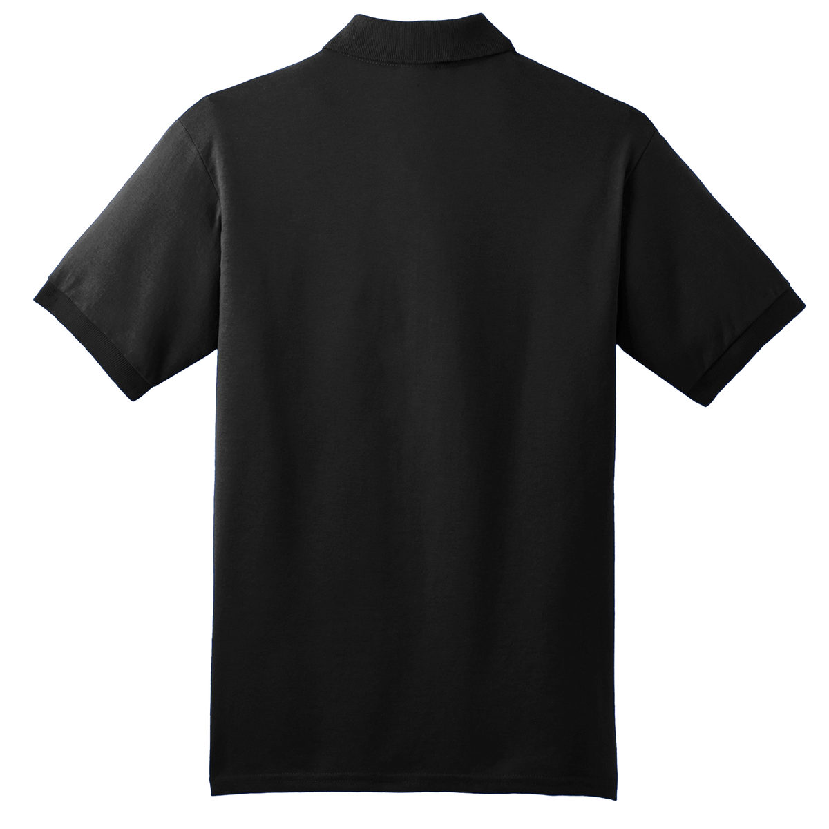 BRO 50/50 Midweight Polo in Black – back view