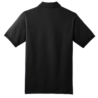 BRO 50/50 Midweight Polo in Black – back view