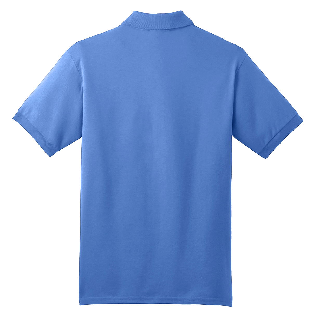 BRO 50/50 Midweight Polo in Carolina Blue – back view