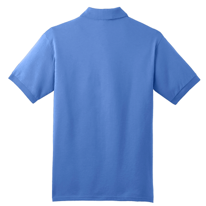 BRO 50/50 Midweight Polo in Carolina Blue – back view