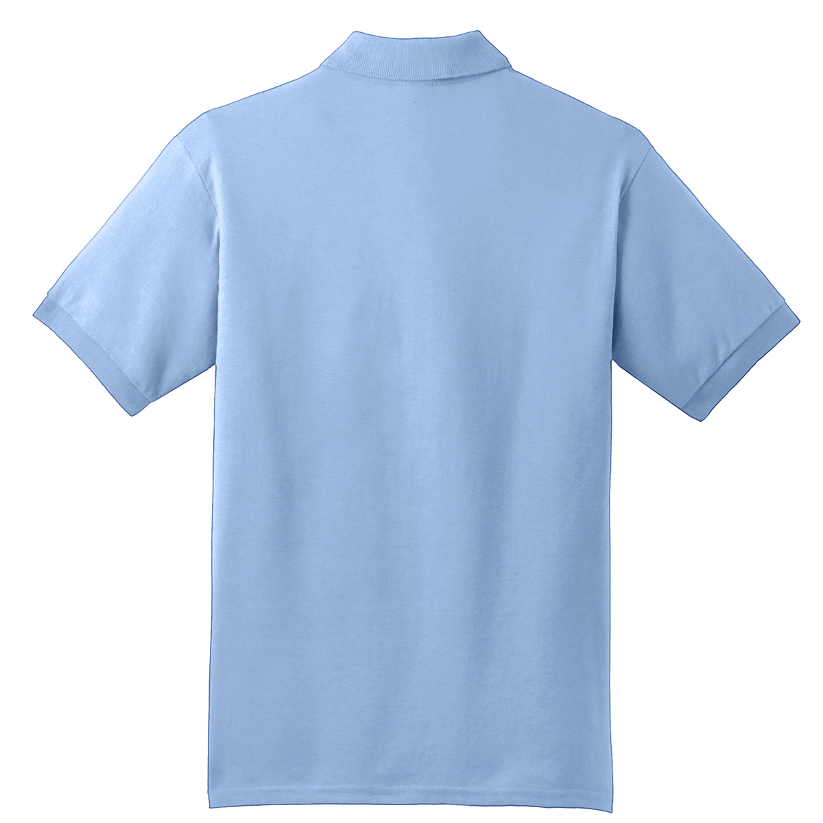 BRO 50/50 Midweight Polo in Light Blue – back view