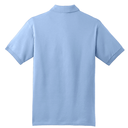 BRO 50/50 Midweight Polo in Light Blue – back view