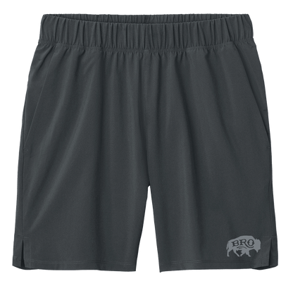 BRO 7-Inch Inseam Performance Short in Grey – front view