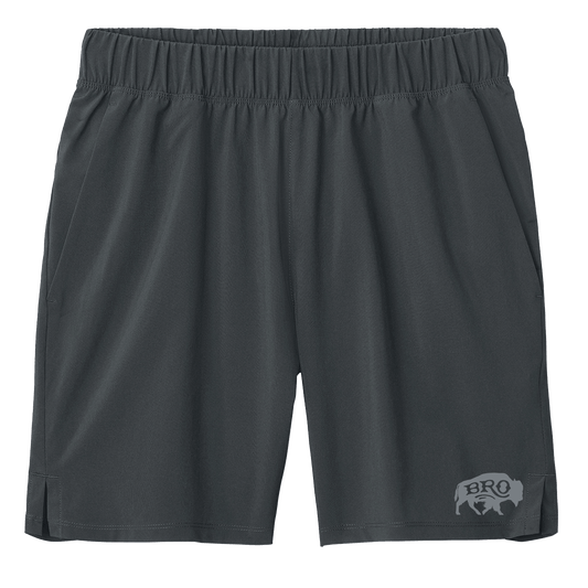 BRO 7-Inch Inseam Performance Short in Grey – front view