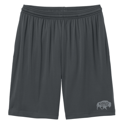 BRO 7-Inch Inseam Stretch Shorts in Grey – front view