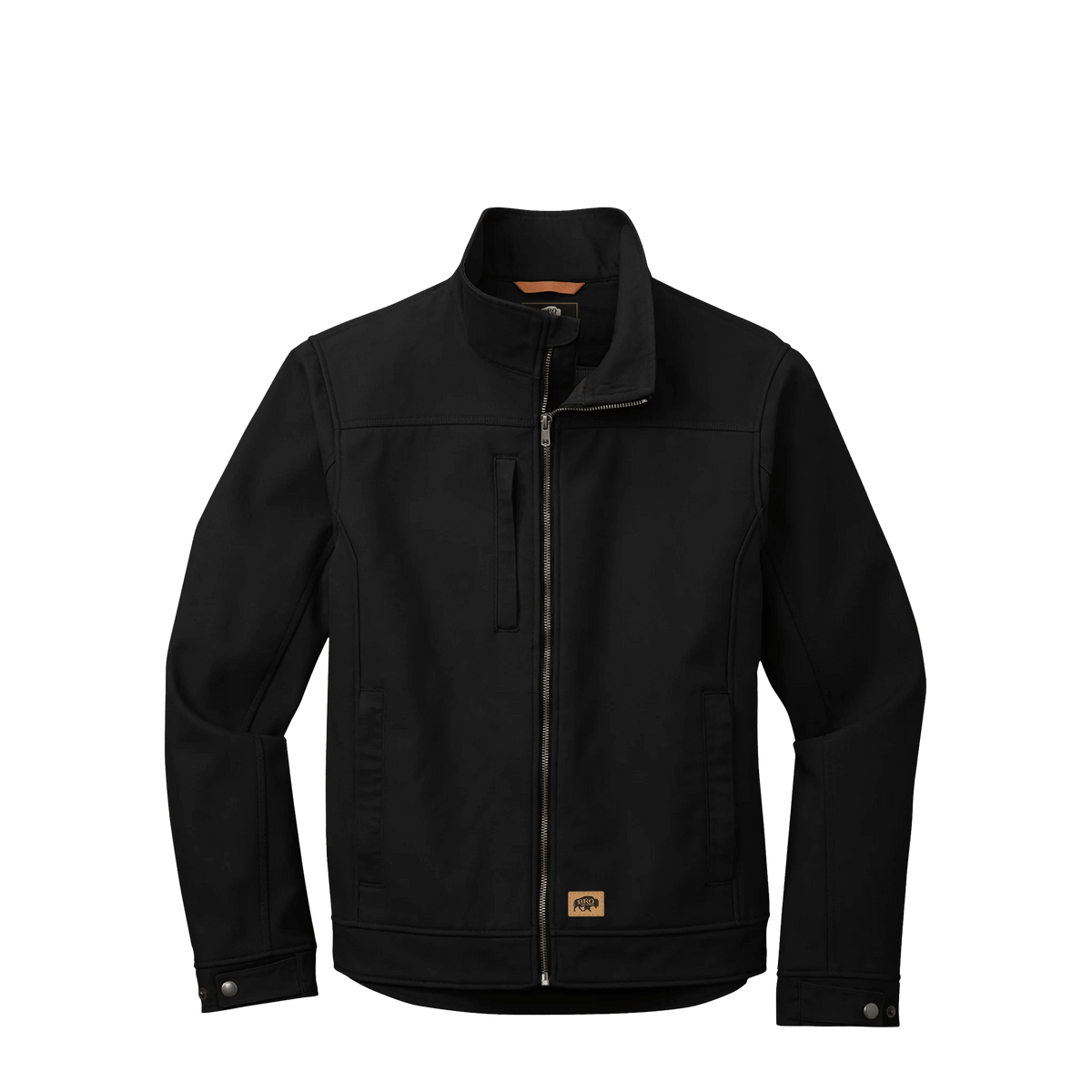 BRO Duck Bonded Soft Shell Work Jacket in Black – front view