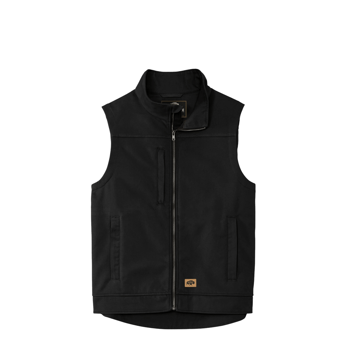 BRO Duck Bonded Soft Shell Work Vest in Black – front view