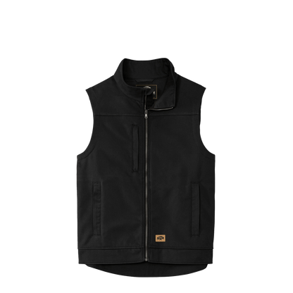 BRO Duck Bonded Soft Shell Work Vest in Black – front view