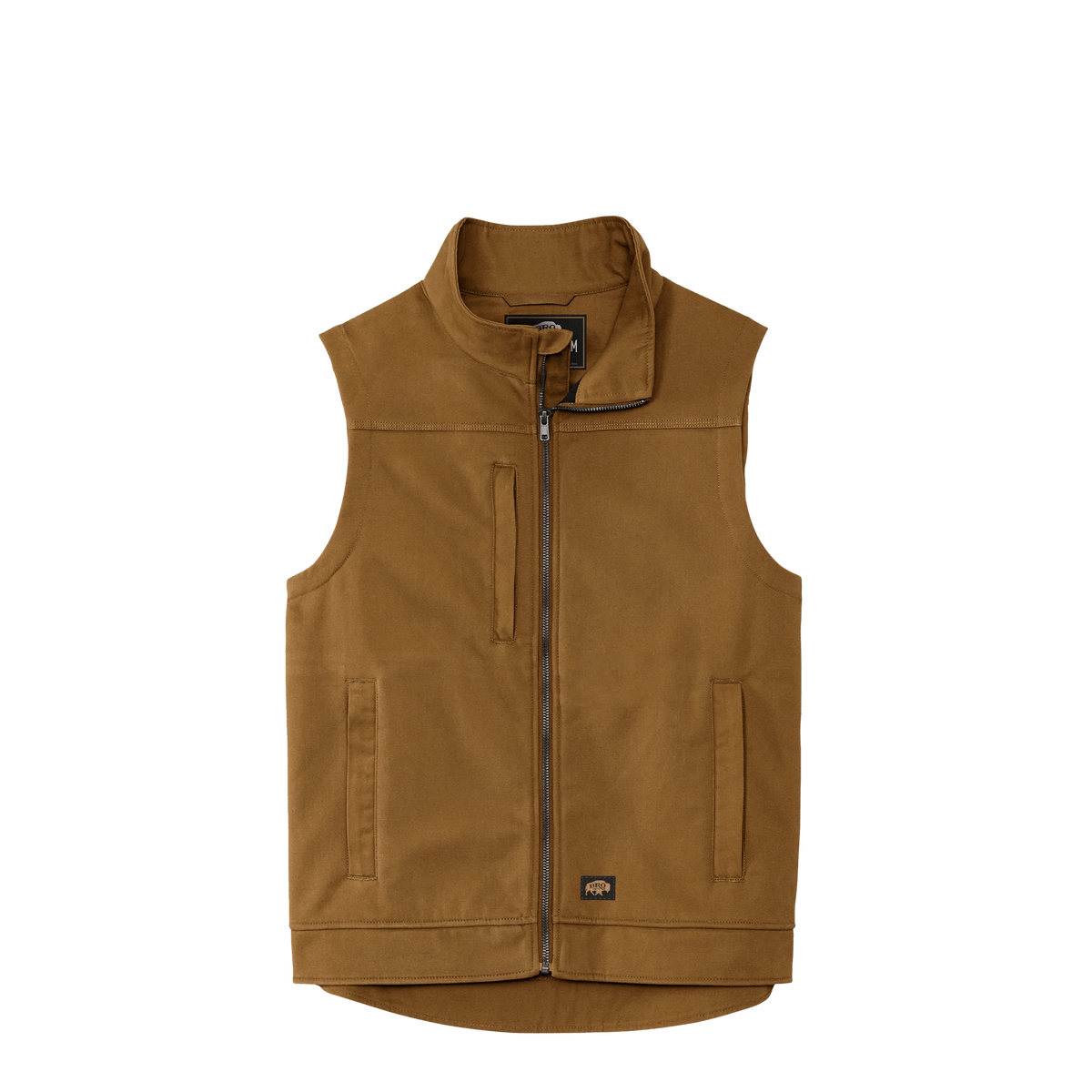 BRO Duck Bonded Soft Shell Work Vest in Duck Brown – front view
