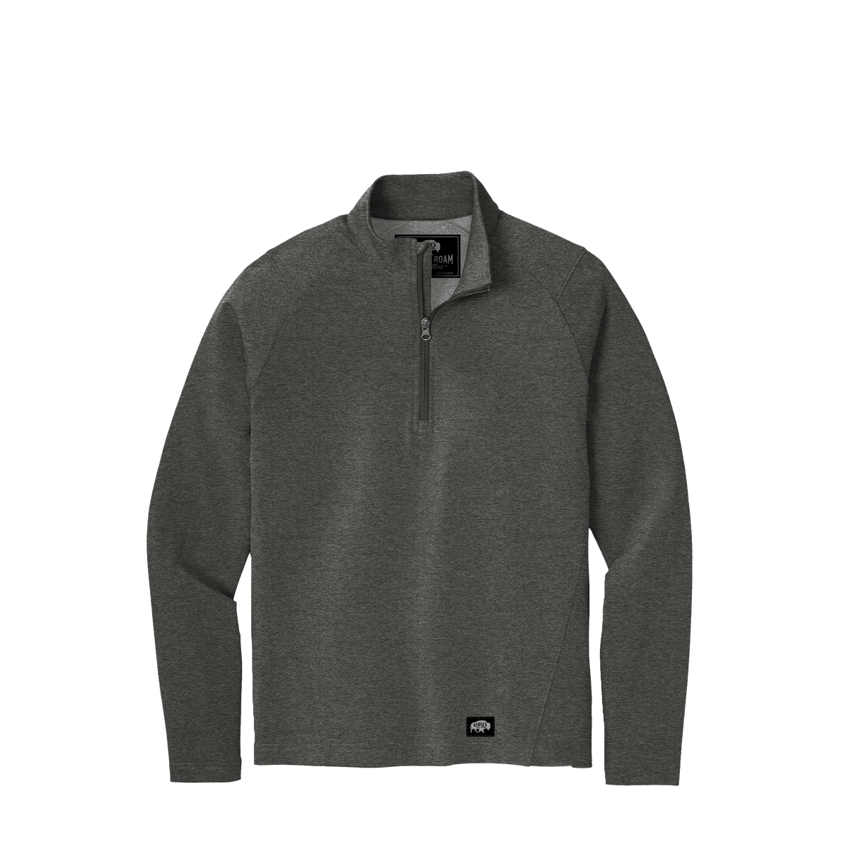 BRO Flex Fleece 1/4-Zip in Dark Grey Heather – front view