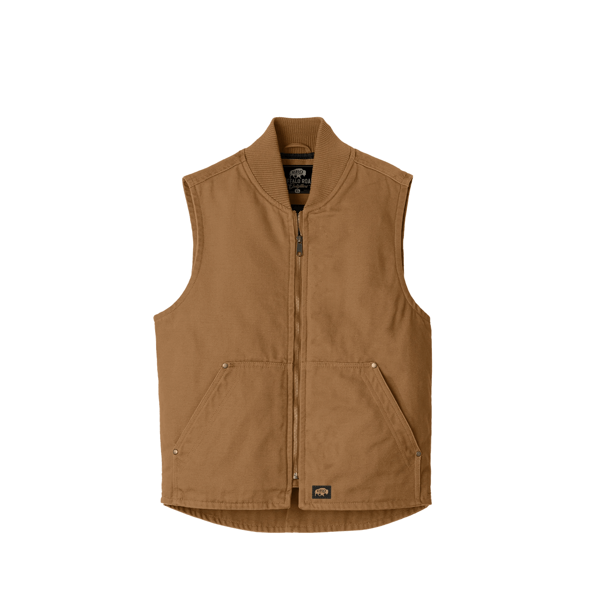 BRO Insulated Duck Work Vest in Duck Brown – front view
