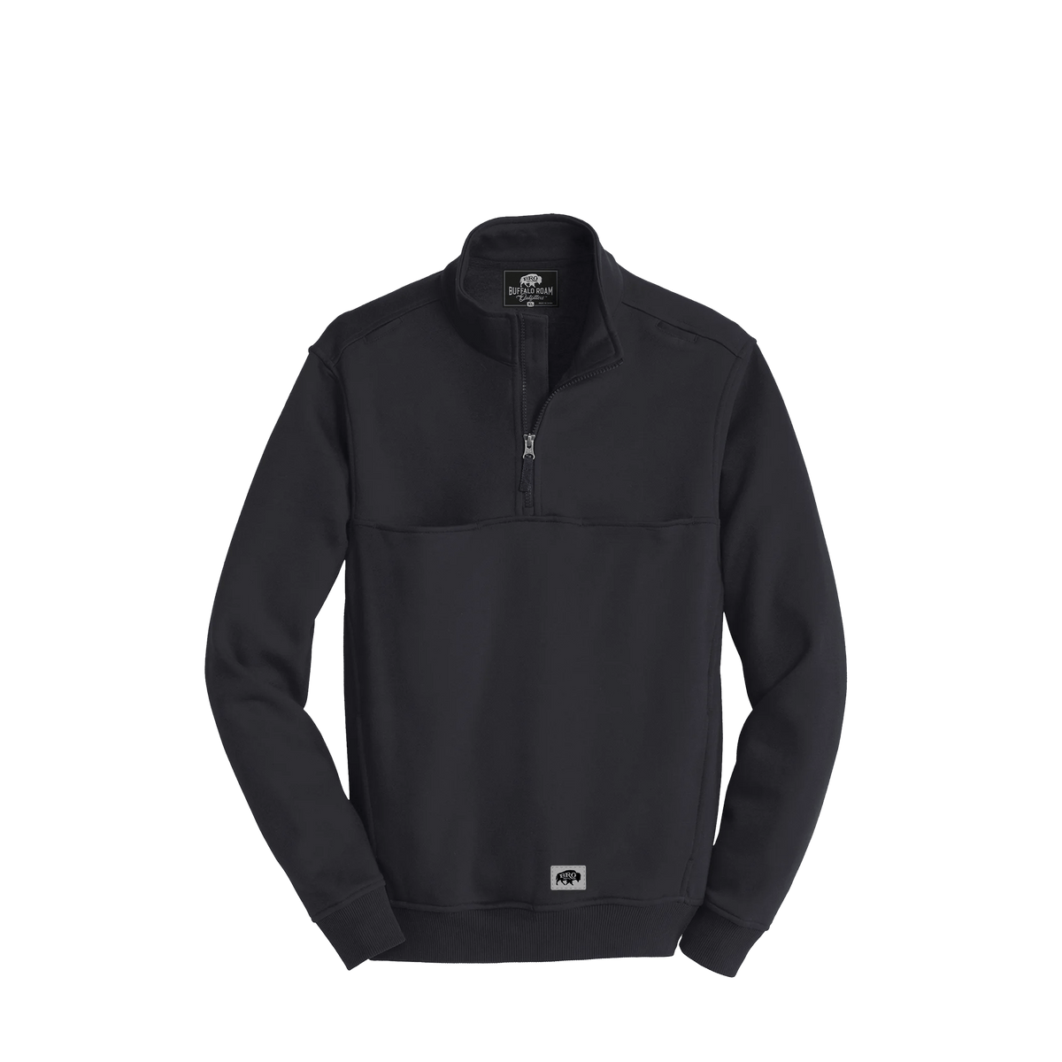 BRO Half-Zip Job Shirt in Dark Navy – front view