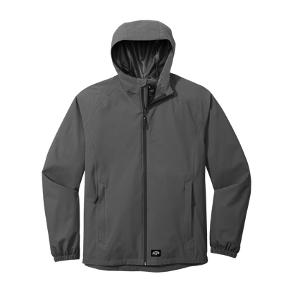 BRO Lightweight Waterproof Rain Jacket in Graphite – front view