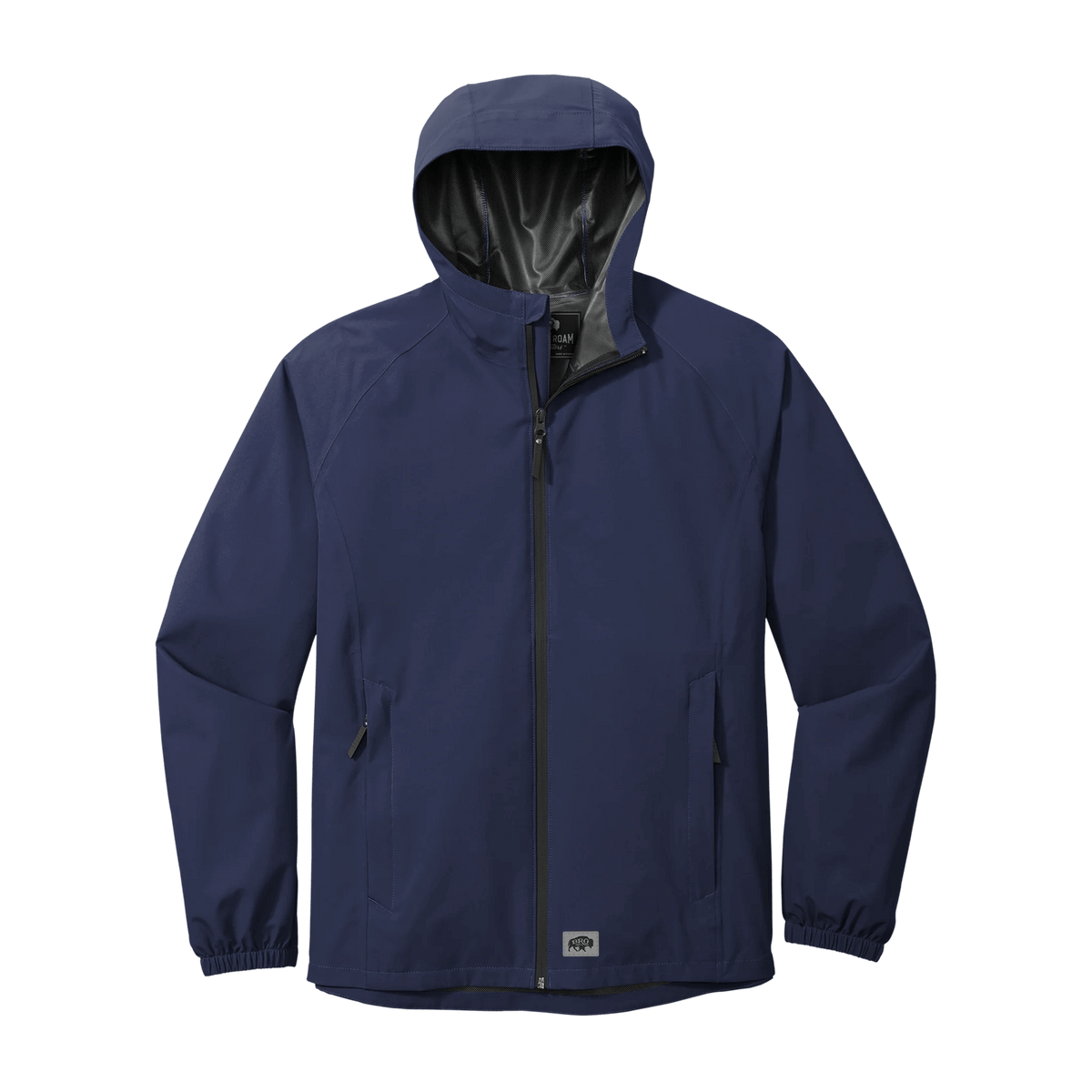 BRO Lightweight Waterproof Rain Jacket in True Navy – front view
