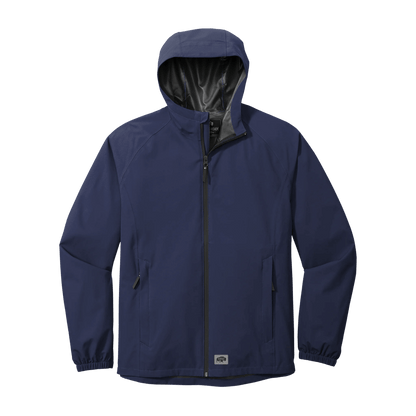 BRO Lightweight Waterproof Rain Jacket in True Navy – front view