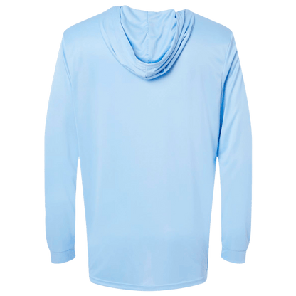 BRO Lightweight UV Hoodie in Light Blue – back view