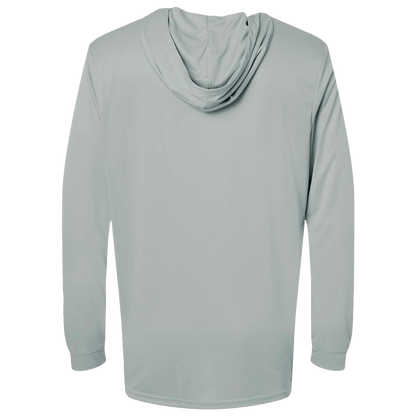 BRO Lightweight UV Hoodie in Light Grey – back view