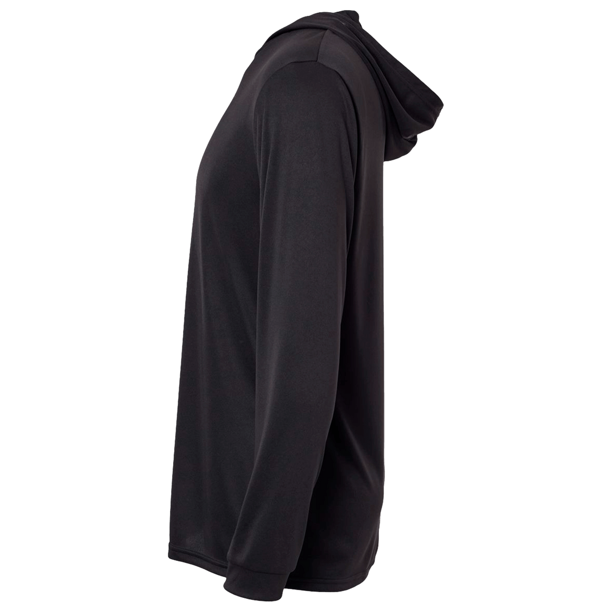 BRO Lightweight UV Hoodie in Black – left side view