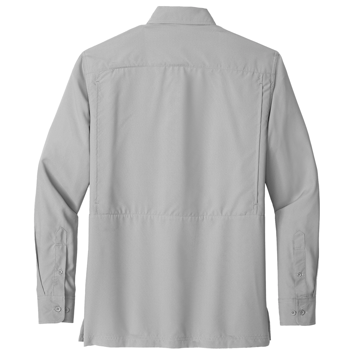 BRO Long Sleeve Daybreak UV Vented Shirt in Grey – back view