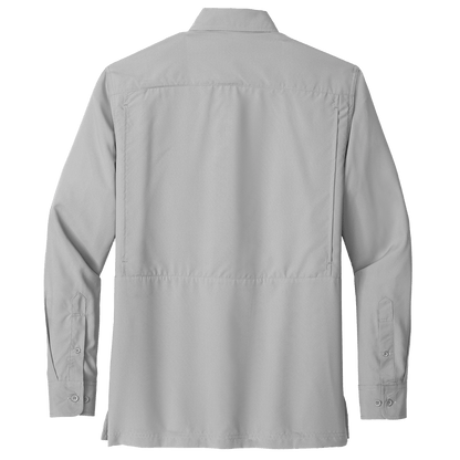 BRO Long Sleeve Daybreak UV Vented Shirt in Grey – back view