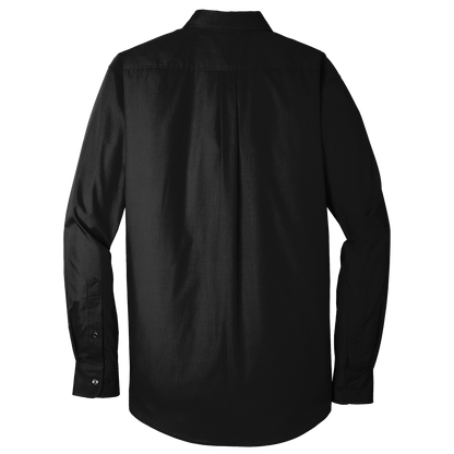 BRO Long Sleeve Standard Button-Down Work Shirt in Black – back view