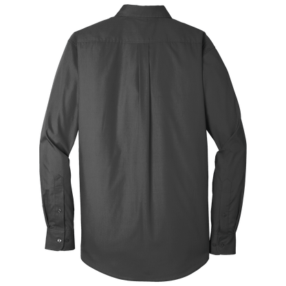 BRO Long Sleeve Standard Button-Down Work Shirt in Graphite – back view