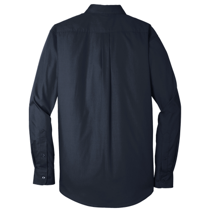 BRO Long Sleeve Standard Button-Down Work Shirt in Navy – back view