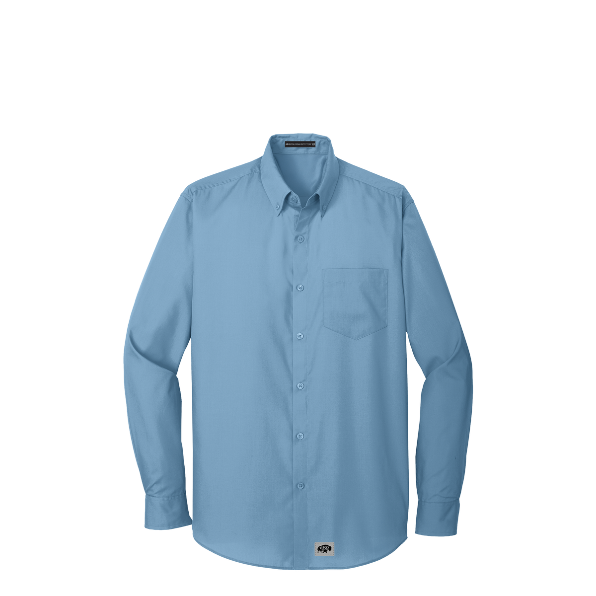 BRO Long Sleeve Standard Button-Down Work Shirt in Carolina Blue – front view