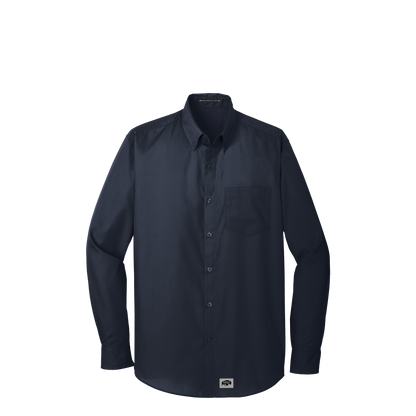 BRO Long Sleeve Standard Button-Down Work Shirt in True Navy – front view
