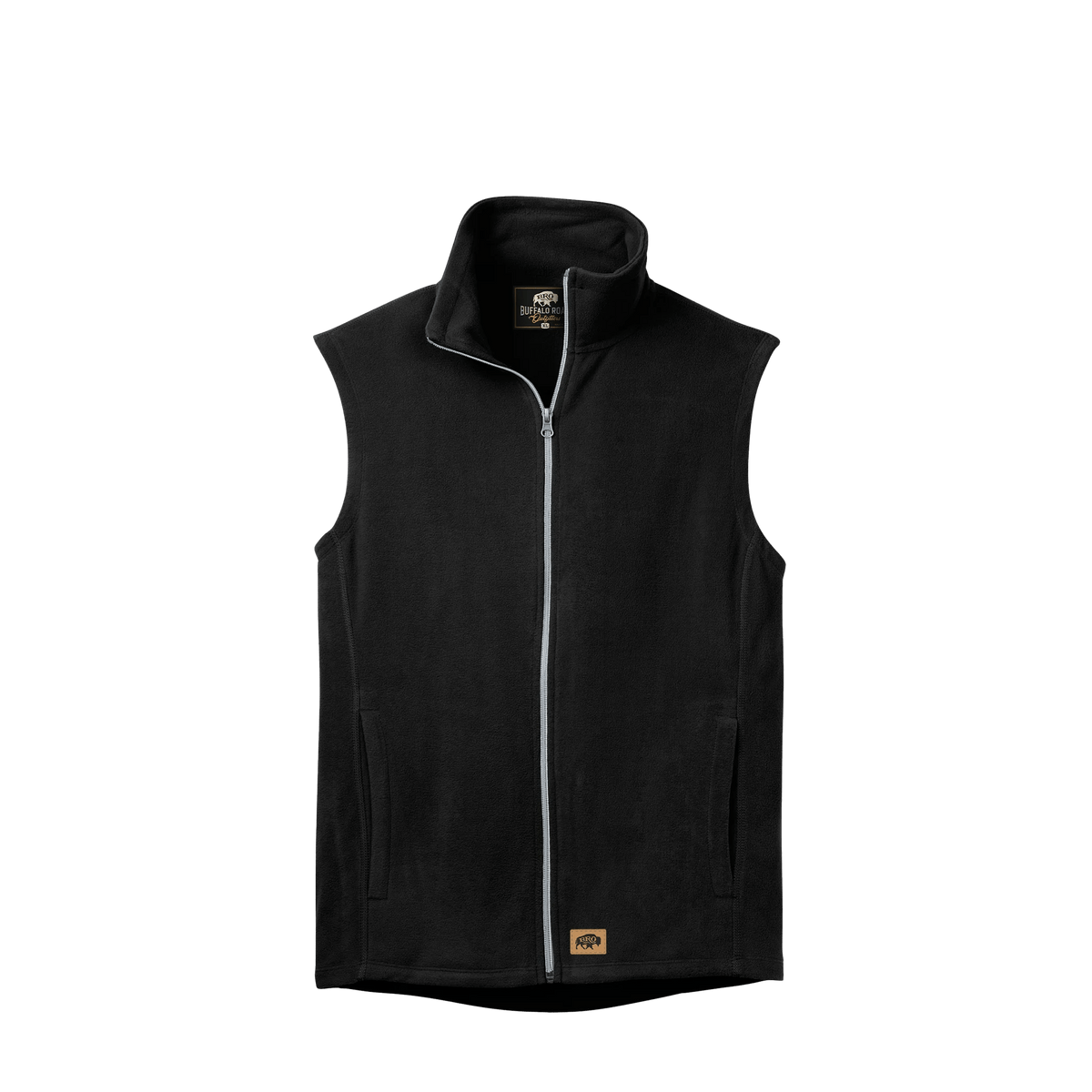 BRO Lightweight Microfleece Vest in Black – front view