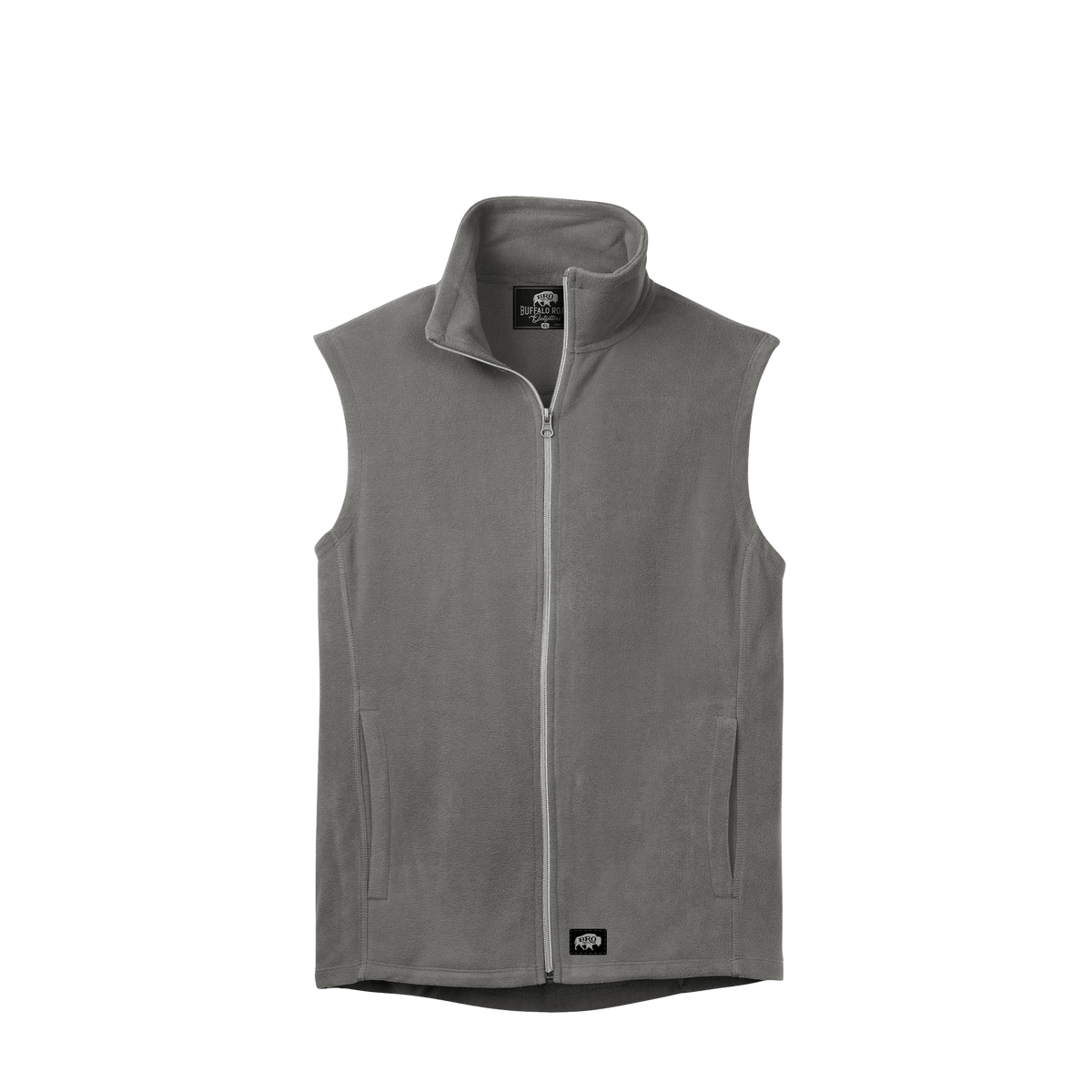 BRO Lightweight Microfleece Vest in Pearl Grey – front view