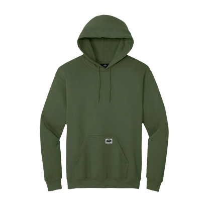 BRO Midweight Pullover Hoodie in Military Green – front view