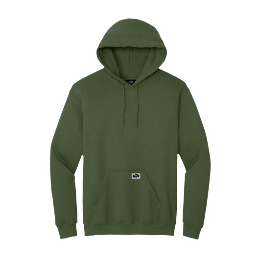 BRO Midweight Pullover Hoodie in Military Green – front view