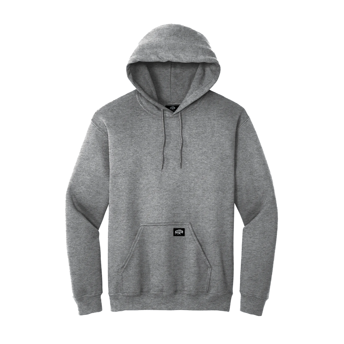 BRO Midweight Pullover Hoodie in Grey – front view