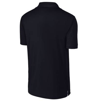 BRO Performance Polo Shirt in Black – back three-quarter view