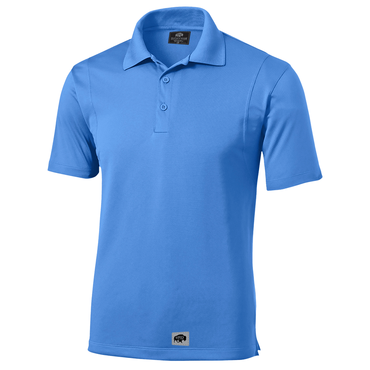 BRO Performance Polo Shirt in Light Blue – front three-quarter view