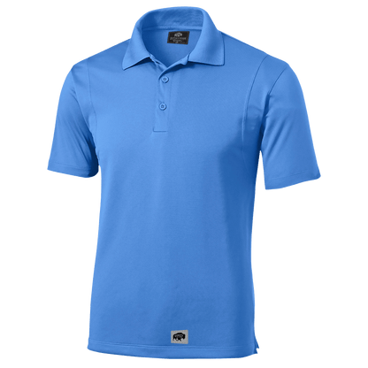 BRO Performance Polo Shirt in Light Blue – front three-quarter view