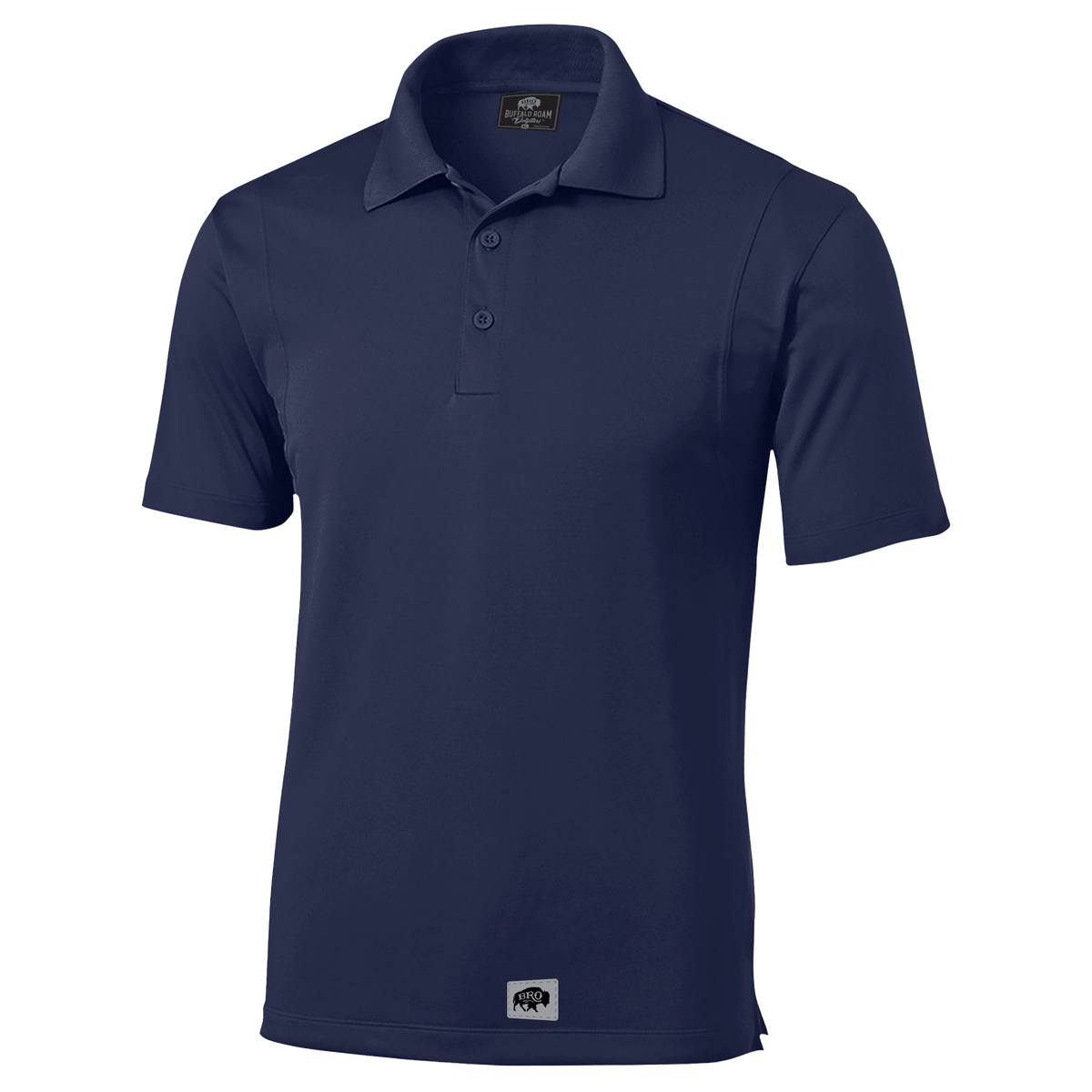 BRO Performance Polo Shirt in Navy – front three-quarter view