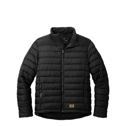 BRO Lightweight Insulated Puffer Jacket in Black – front view