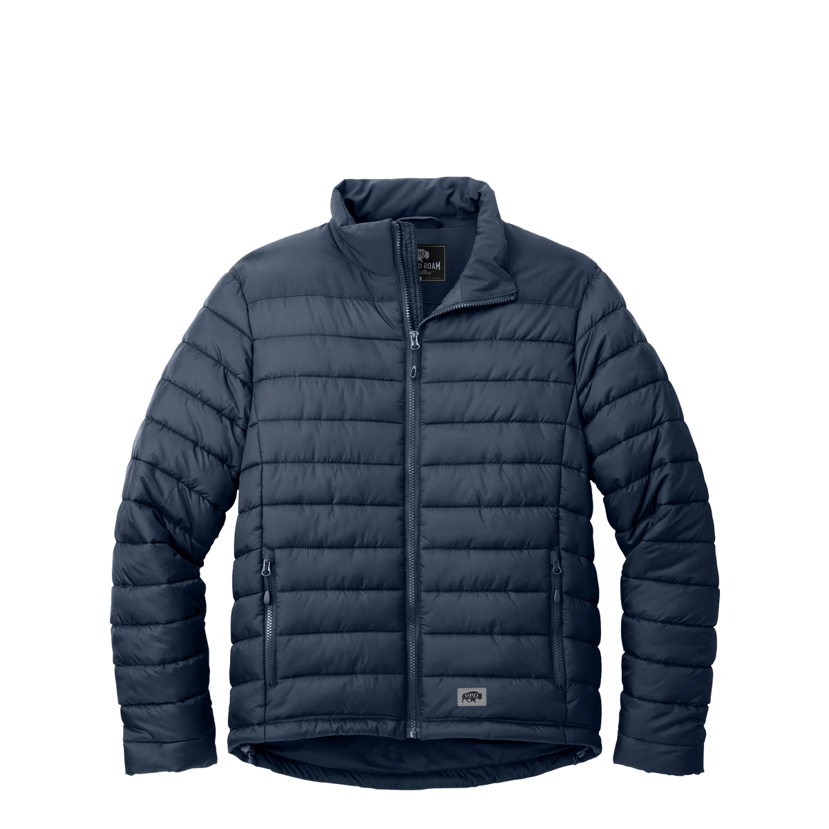 BRO Lightweight Insulated Puffer Jacket in Navy – front view