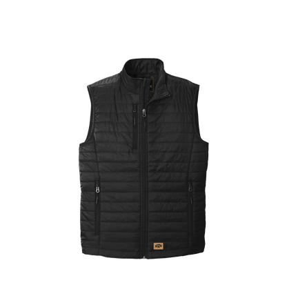 BRO Lightweight Insulated Puffer Vest in Black – front view