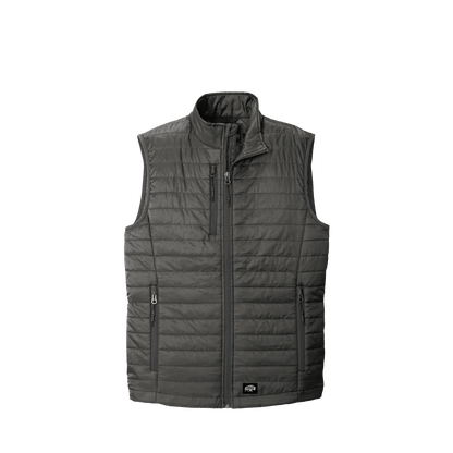 BRO Lightweight Insulated Puffer Vest in Graphite – front view