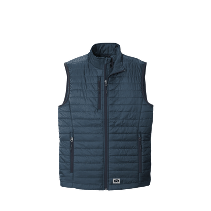 BRO Lightweight Insulated Puffer Vest in Regatta Blue – front view