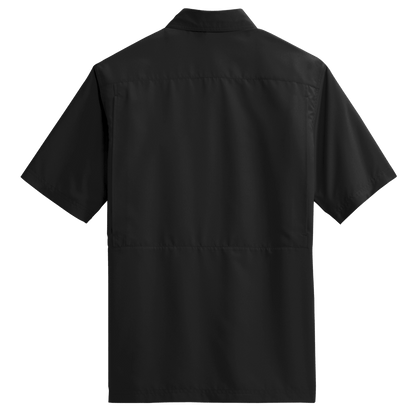 BRO Short Sleeve Daybreak UV Vented Shirt in Black – back view