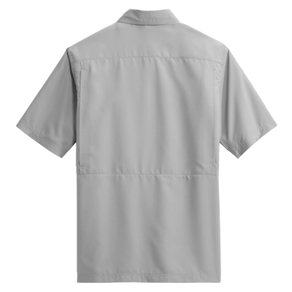 BRO Short Sleeve Daybreak UV Vented Shirt in Grey – back view